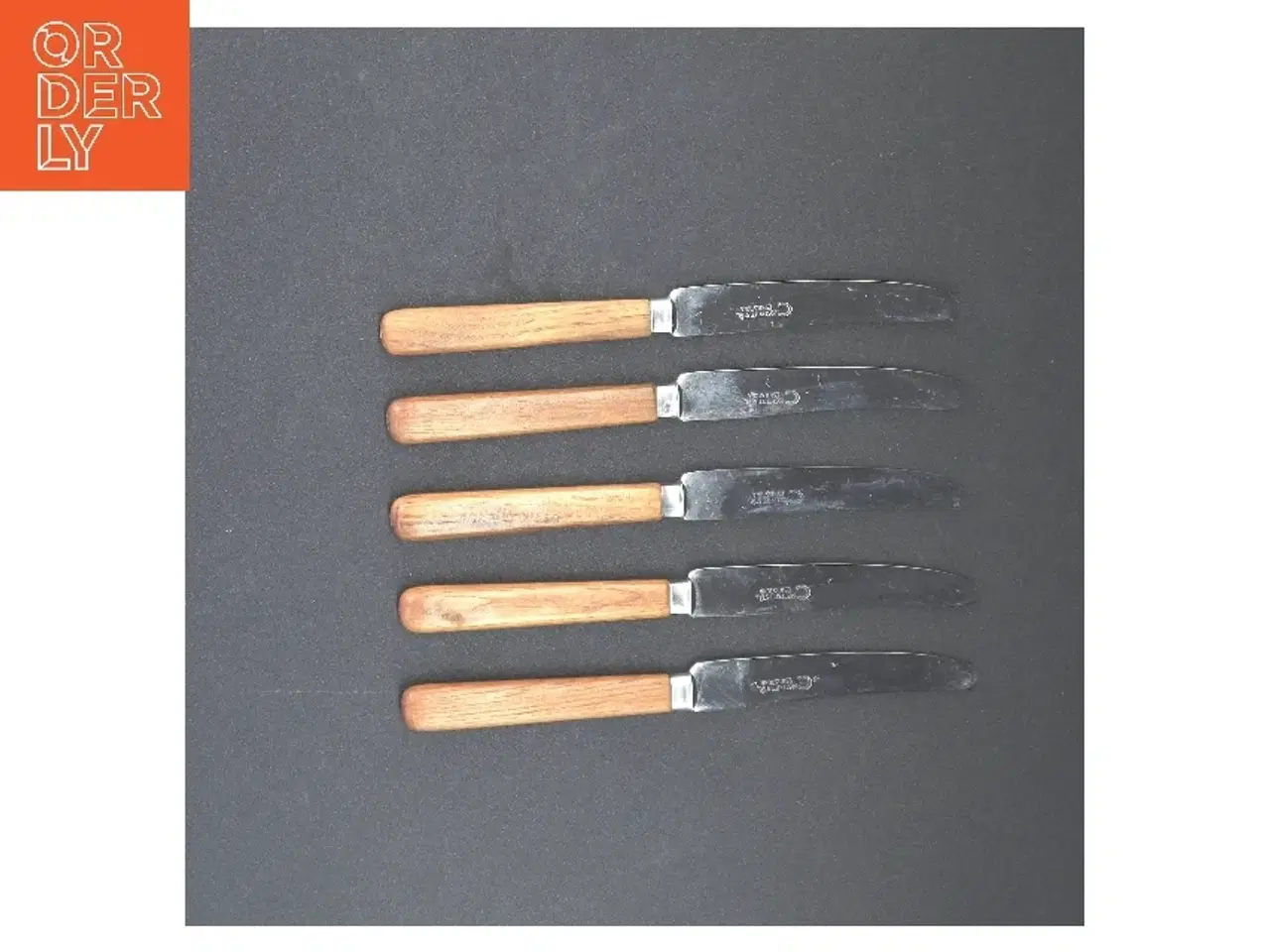 Billede 2 - Smørknive i rustfrit stål med træskaft (str. 17 cm)