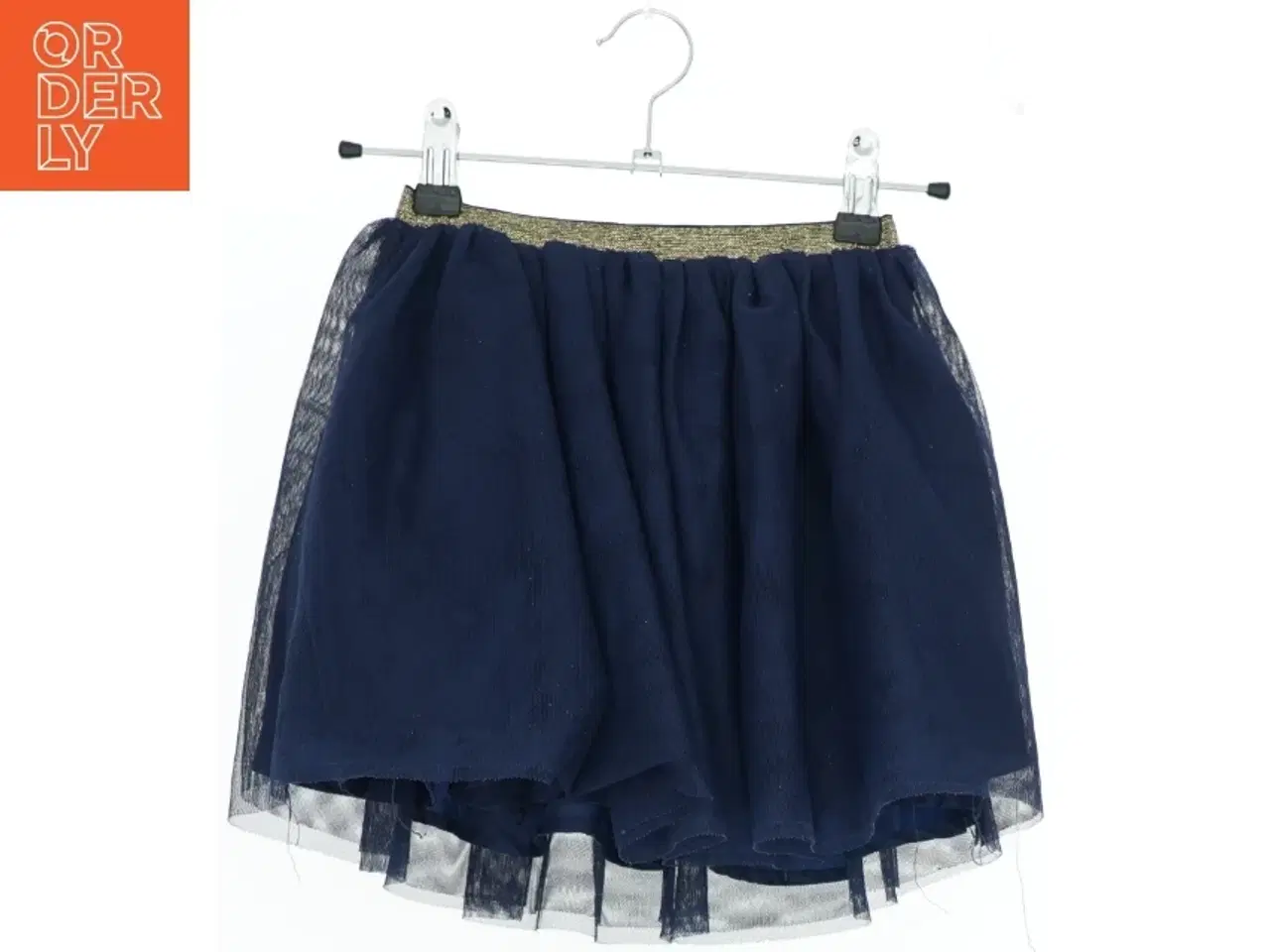 Billede 1 - Navyblå nederdel med glimmerbånd fra H&M (str. 110)