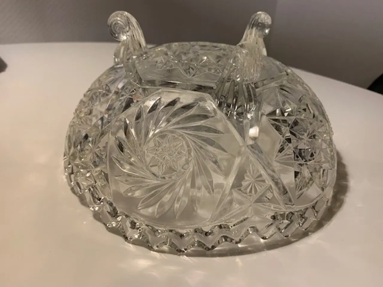 Billede 3 - Krystal skål på 3 fødder, stor - retro