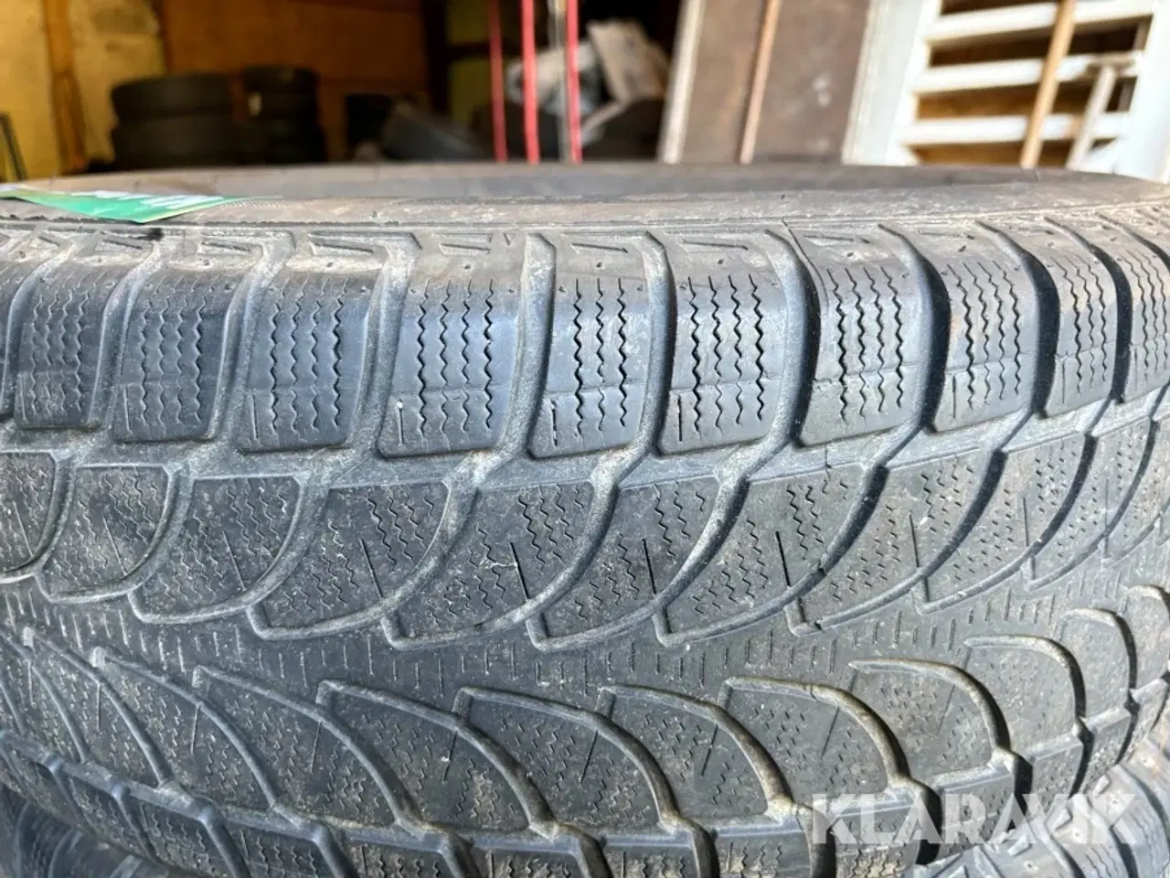 Billede 4 - Dæk på stålfælge Bridgestone Blizzak 4 stk