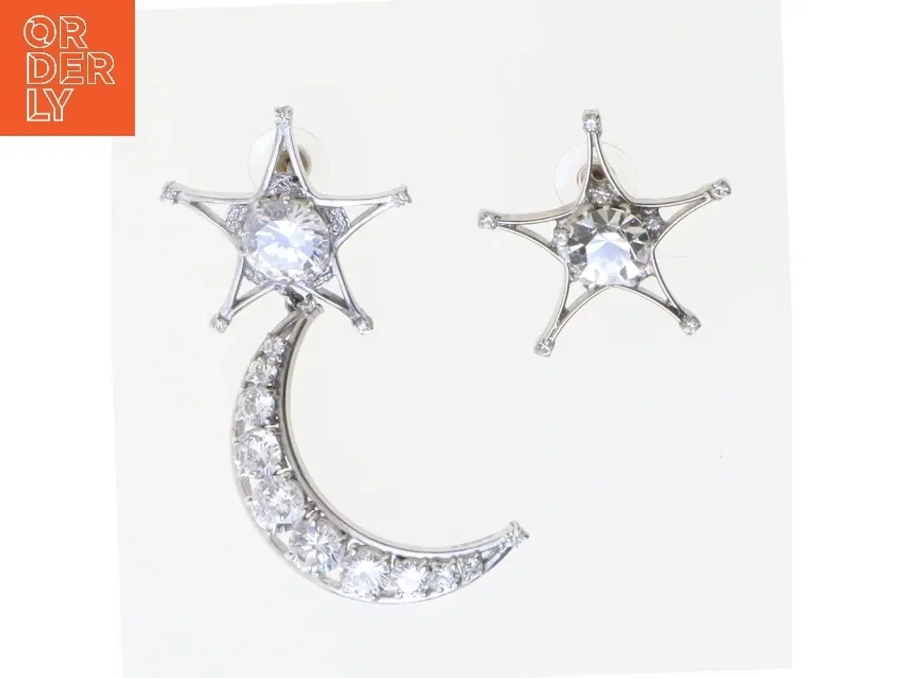 Billede 1 - Ørestikker med stjerne og måne design (str. 7 og 3,5 cm)