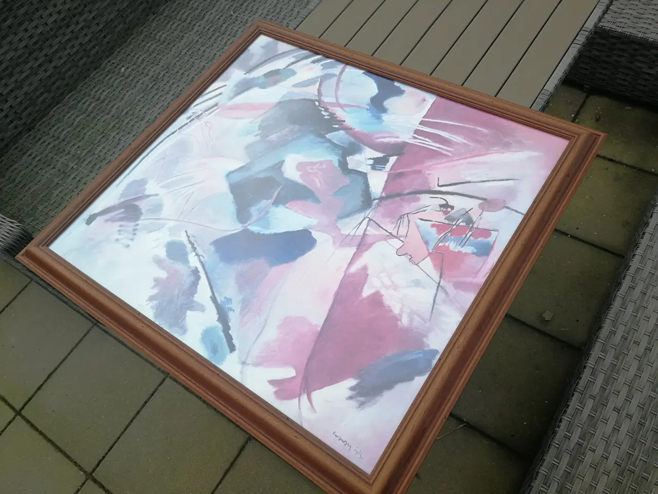 Billede 1 - flot billede med smuk træramme