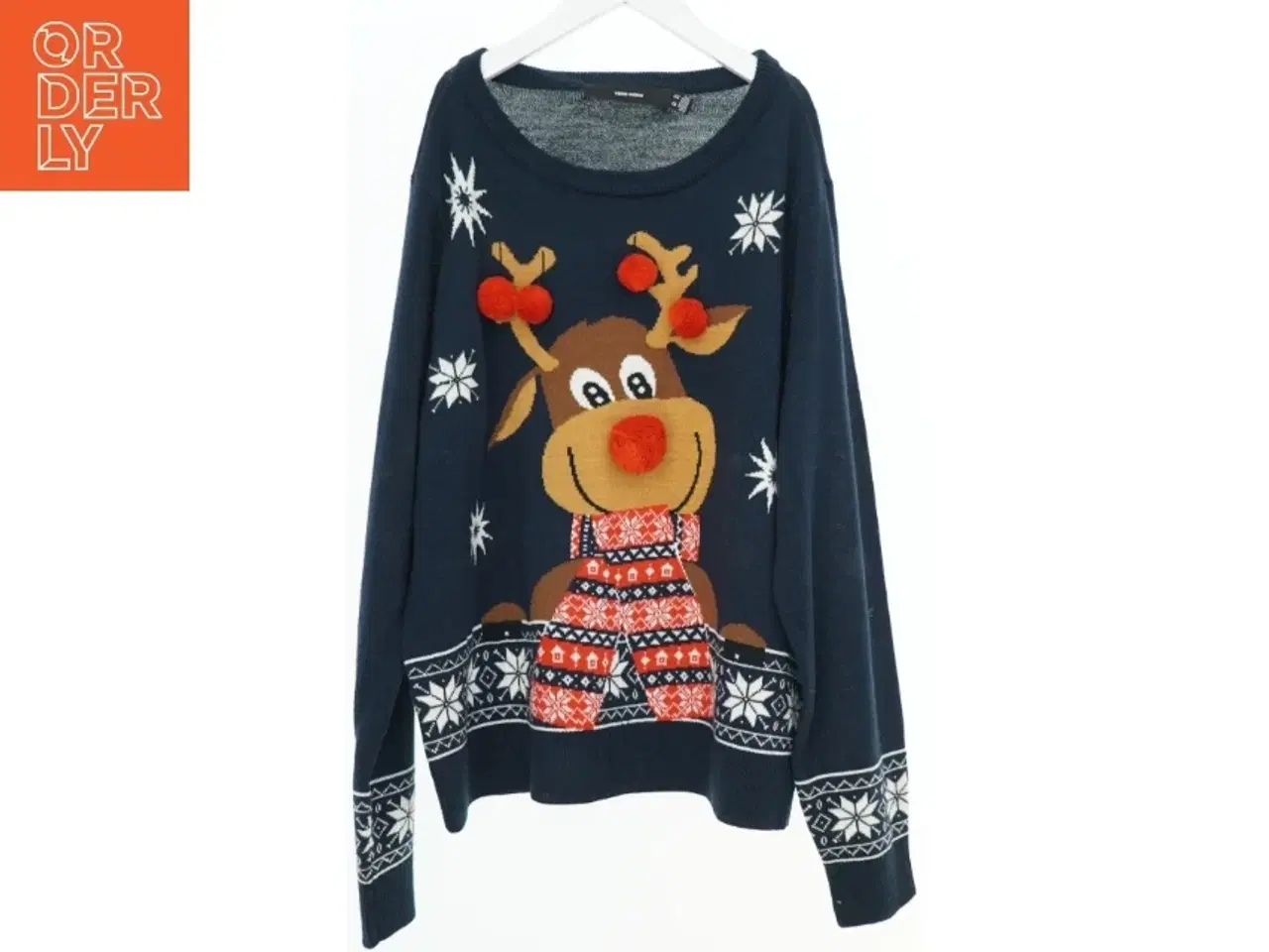 Billede 1 - Julesweater med rensdyrmotiv fra Vero moda (str. XL)
