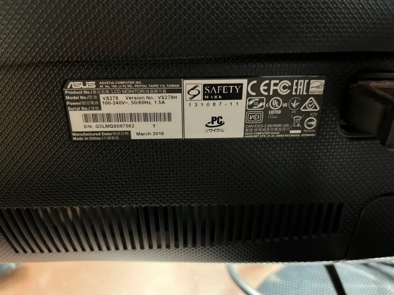 Billede 9 - 2 stk. 27" PC Skærm  ASUS VS278