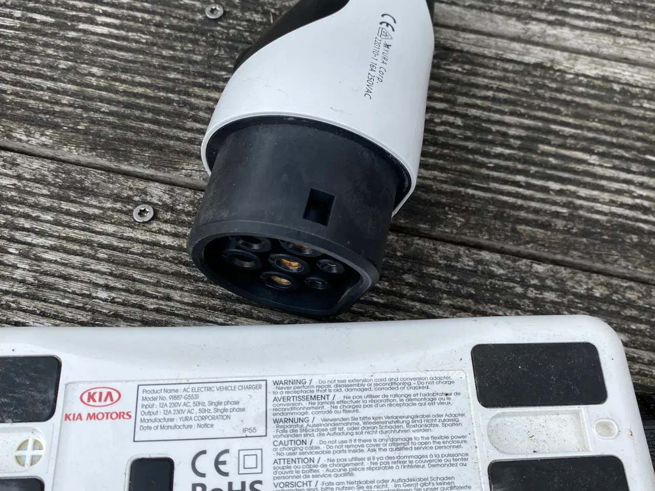 Billede 2 - Ladekabel elbil til 230v - "mormorstik" 5m