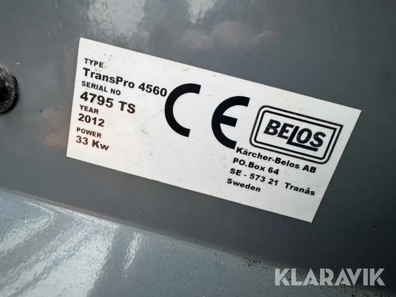 Billede 5 - Redskabsbærer Belos TransPro 4560