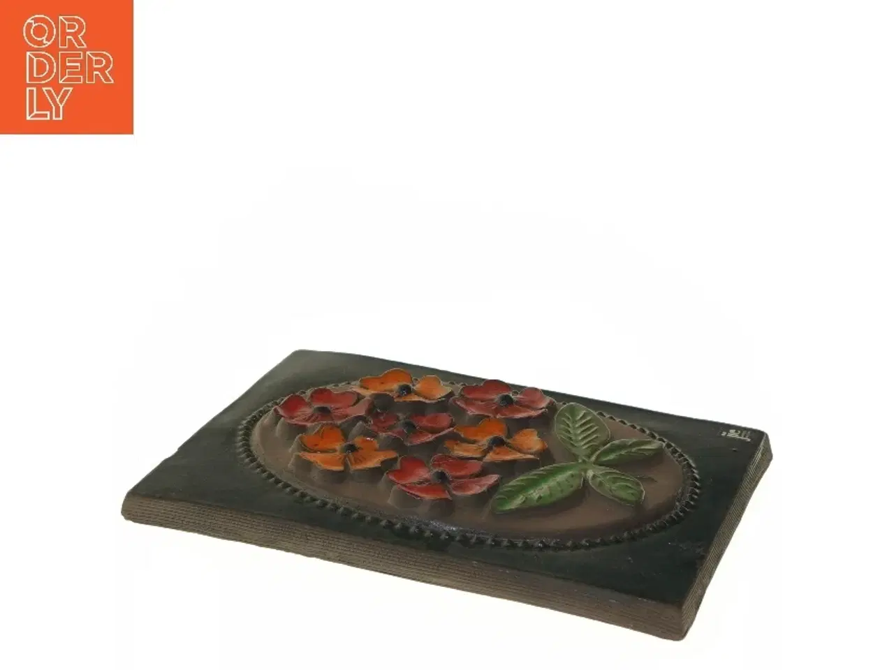 Billede 3 - Keramisk vægplade med blomster fra JIE (str. 23x18 cm)