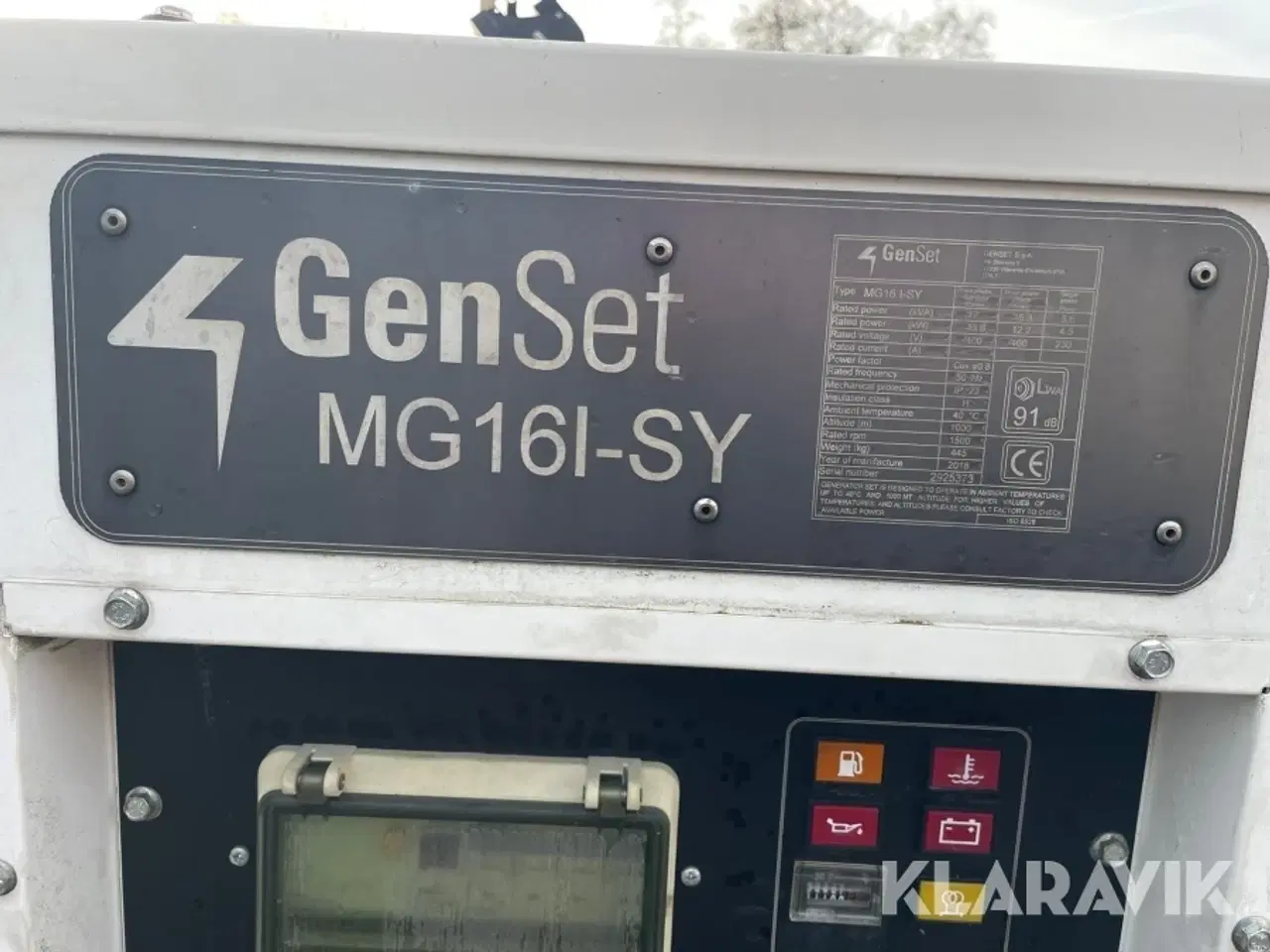 Billede 11 - Generator Genset MG16I-SY