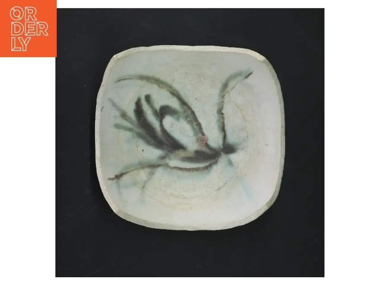 Billede 1 - Keramisk skål med abstrakt design (str. 16,5x16,5 cm)