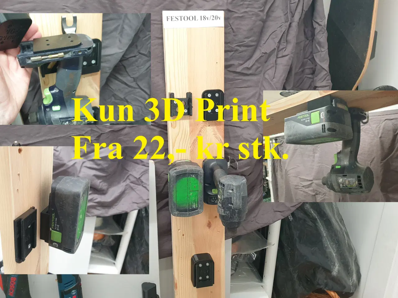 Billede 1 - Festool - 18v holdere og Beslag - 3d print