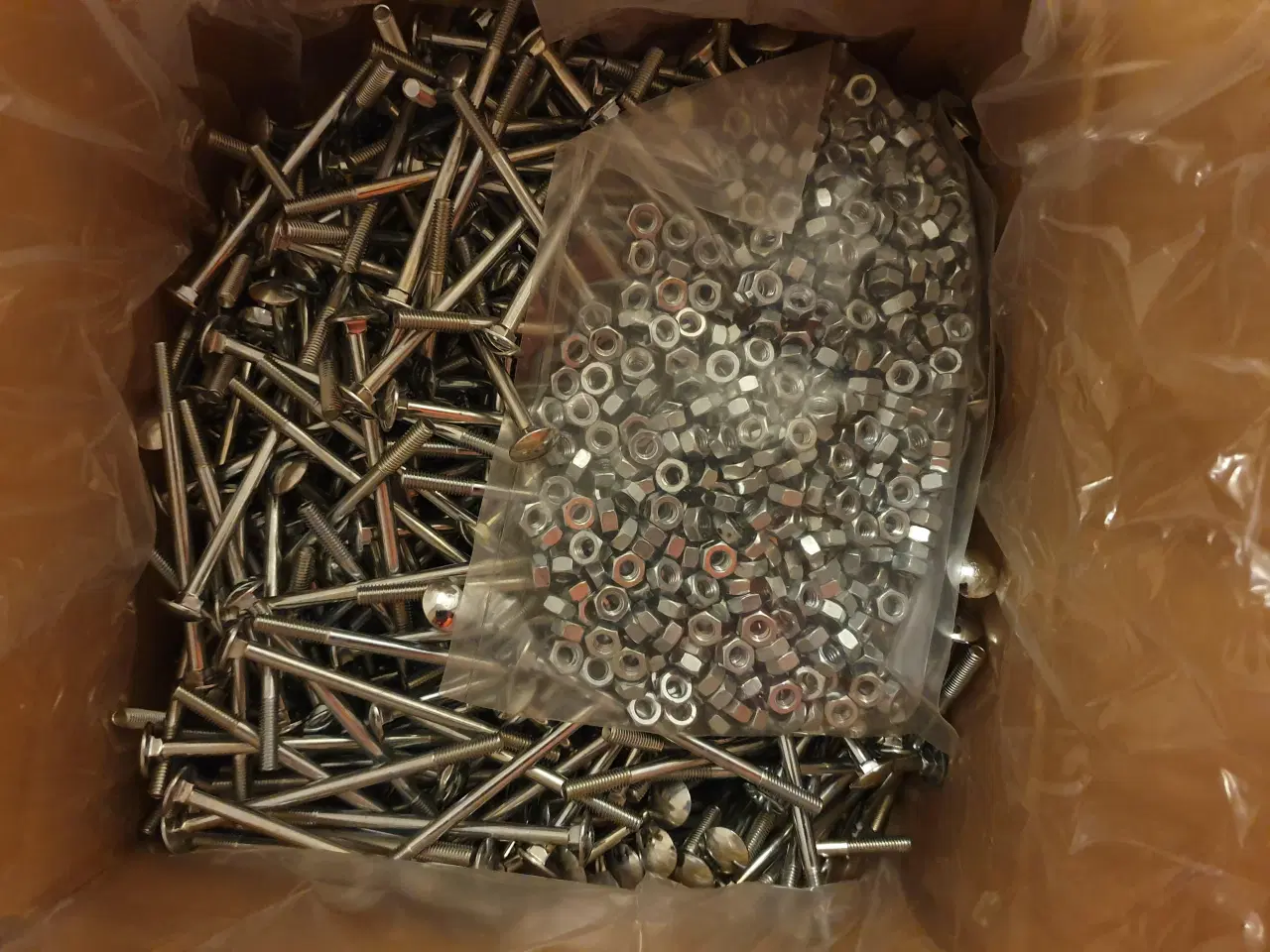 Billede 1 - 500 stk 100 mm bræddebolte+møtrik inkl forsendelse