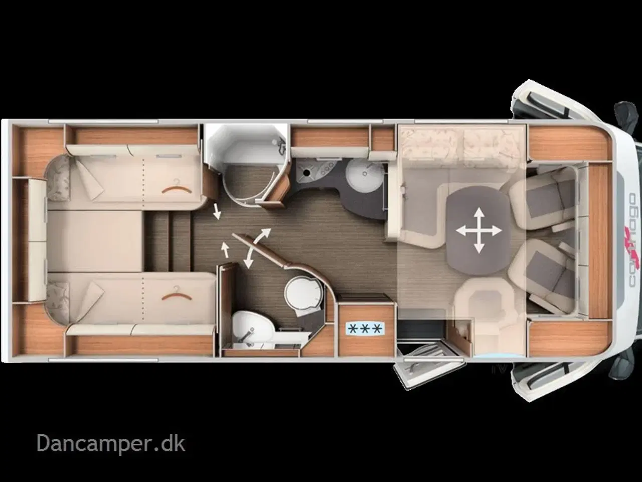 Billede 26 - 2020 - Carthago c-tourer T 144 LE   Luksus helårscamper med enkeltsenge , Automatgear