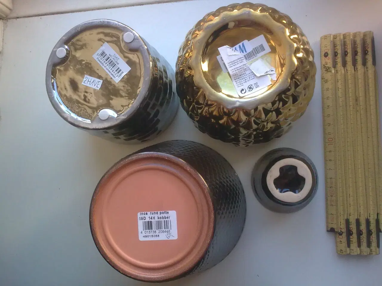 Billede 7 - Guld sølv kobber GRAFISK potteskjuler SÆT