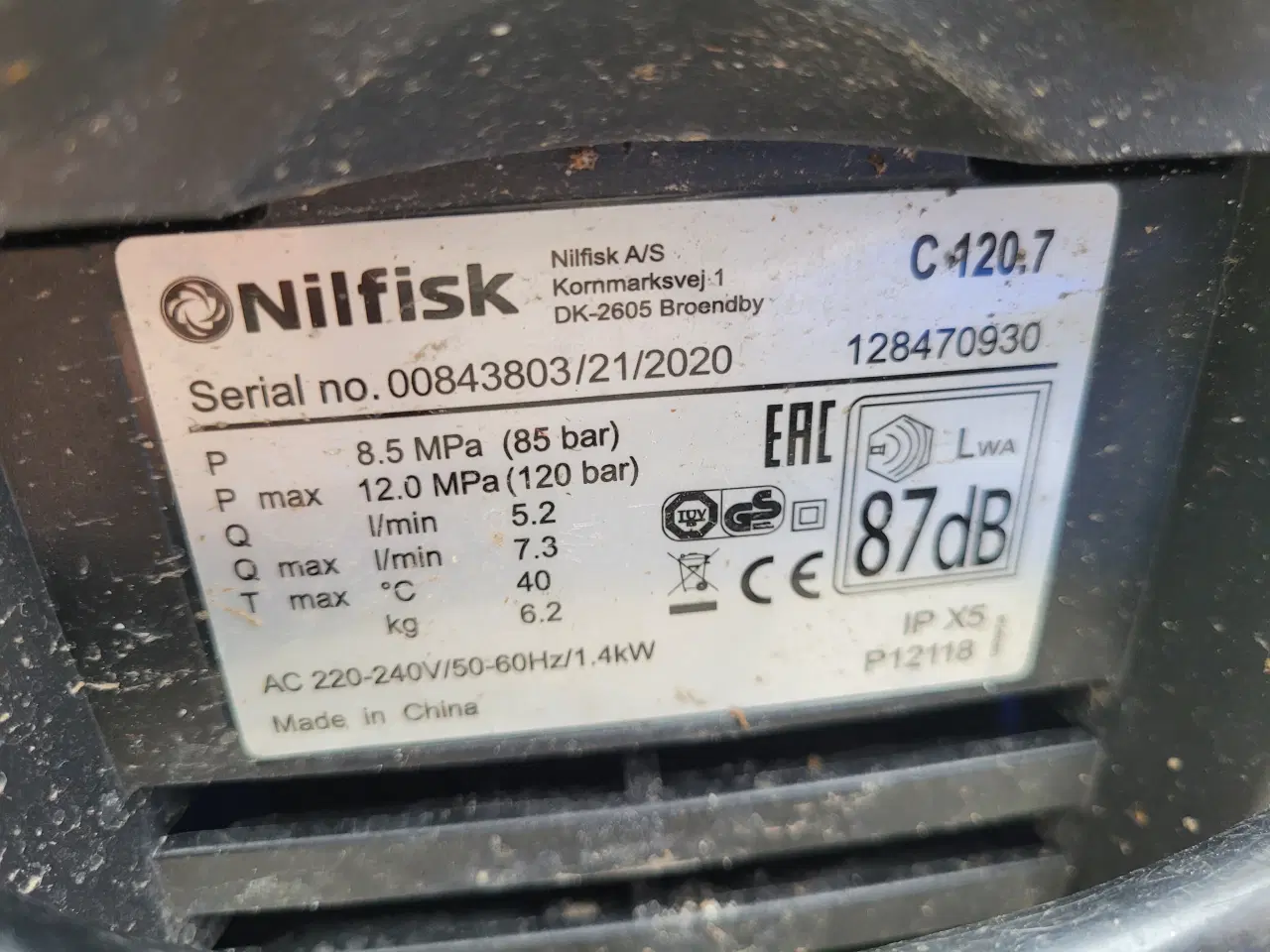 Billede 5 - Nilfisk 120.7 Højtryksrenser