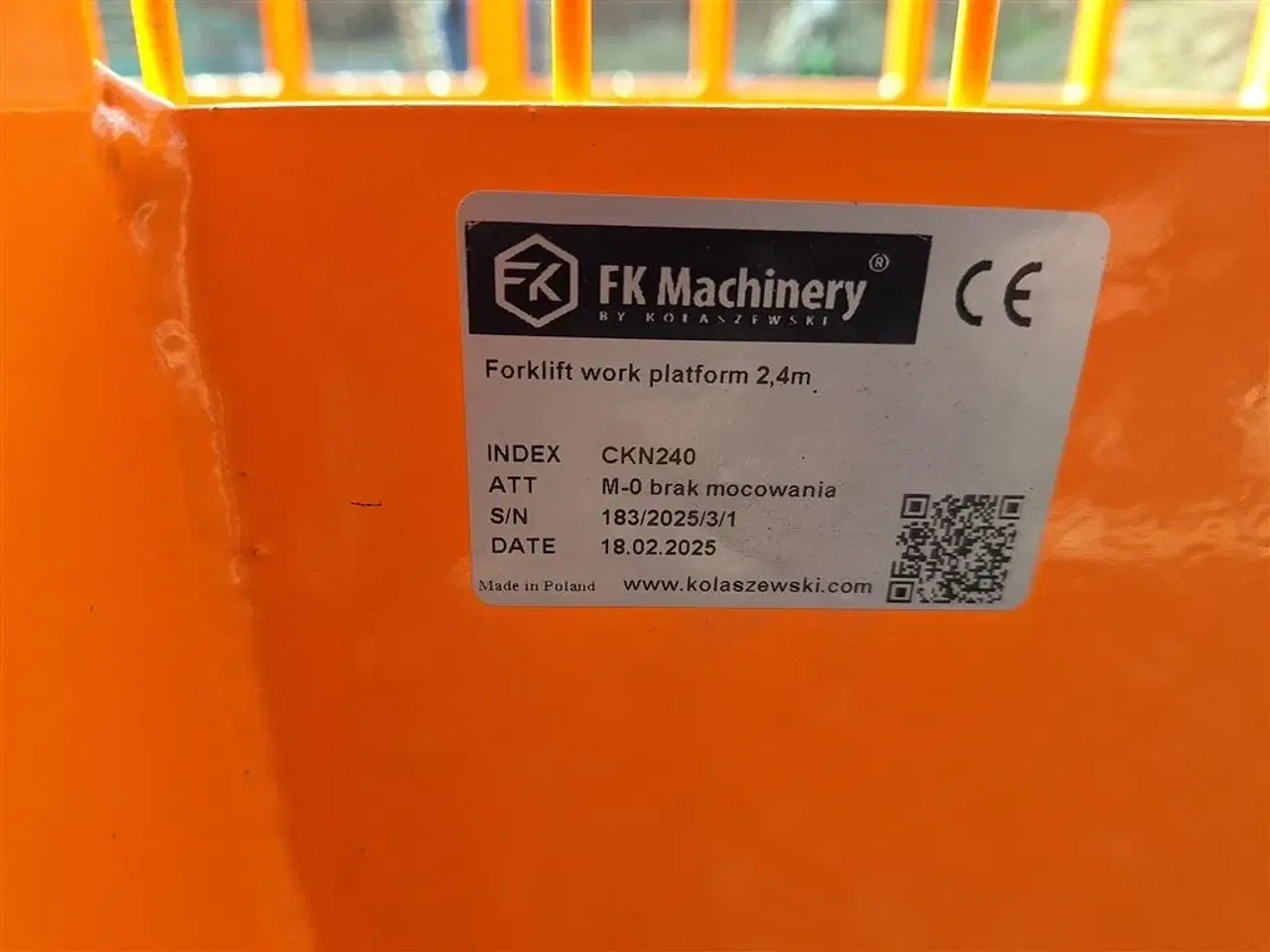 Billede 7 - FK Machinery Person/matriel kurv
