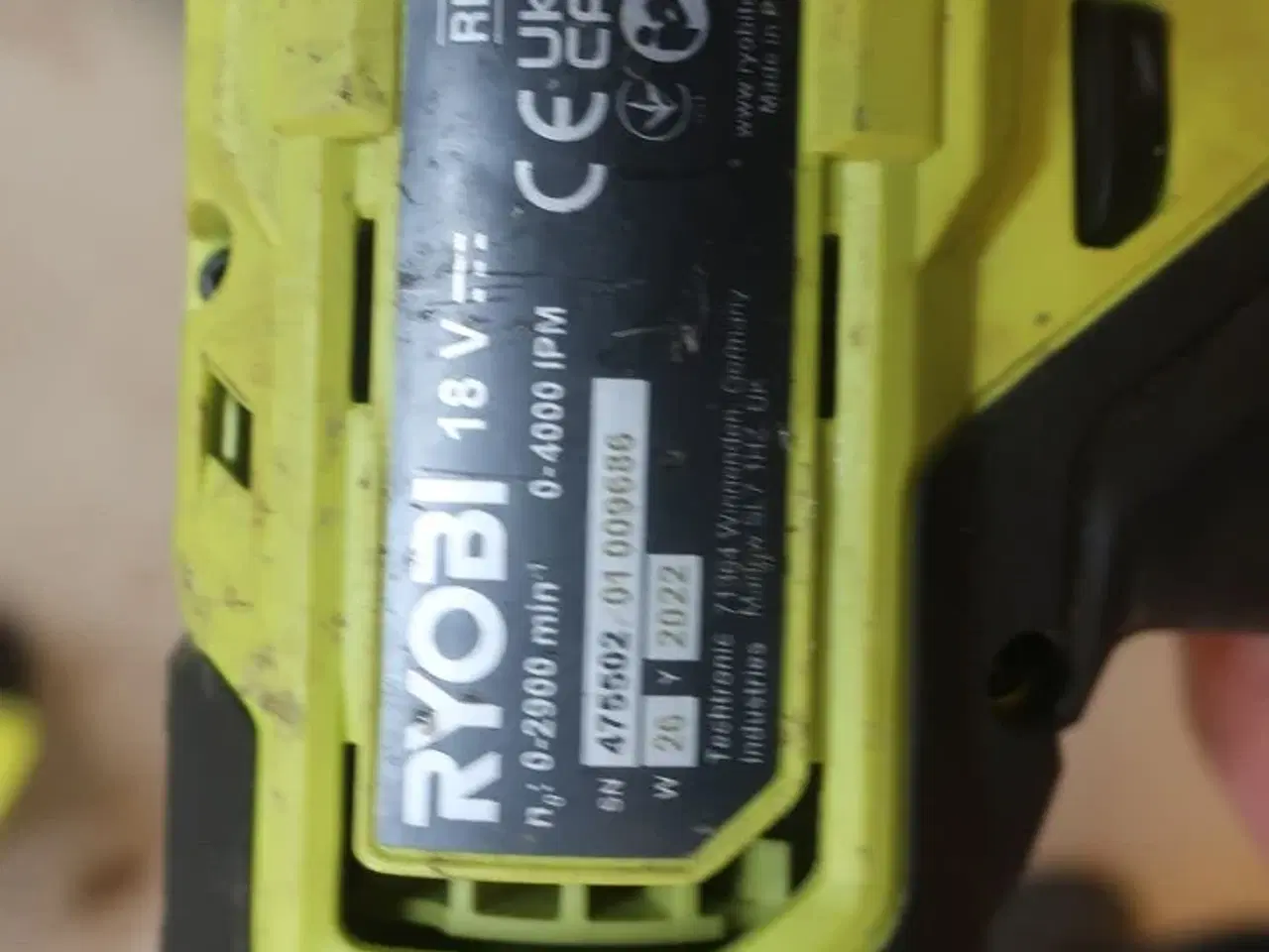 Billede 4 - Boremaskine, vinkelsliber mv. RYOBI Model: 5NR19/66-2, RAG18125, RID18X, Easy Egde, Hegde Sweep,