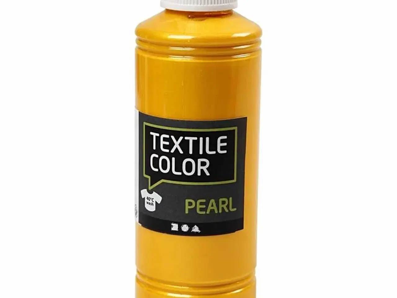 Billede 1 - Textile Color Perlemor Gul 250ml - Dækkende Tekstilmaling