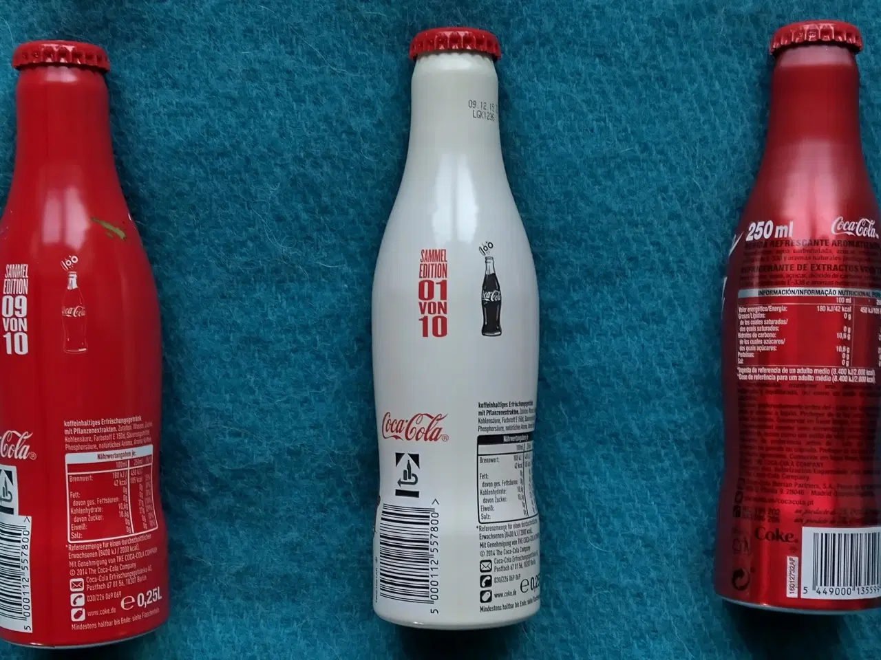 Billede 2 - 3 Stk. Coca Cola Aluflasker med indhold