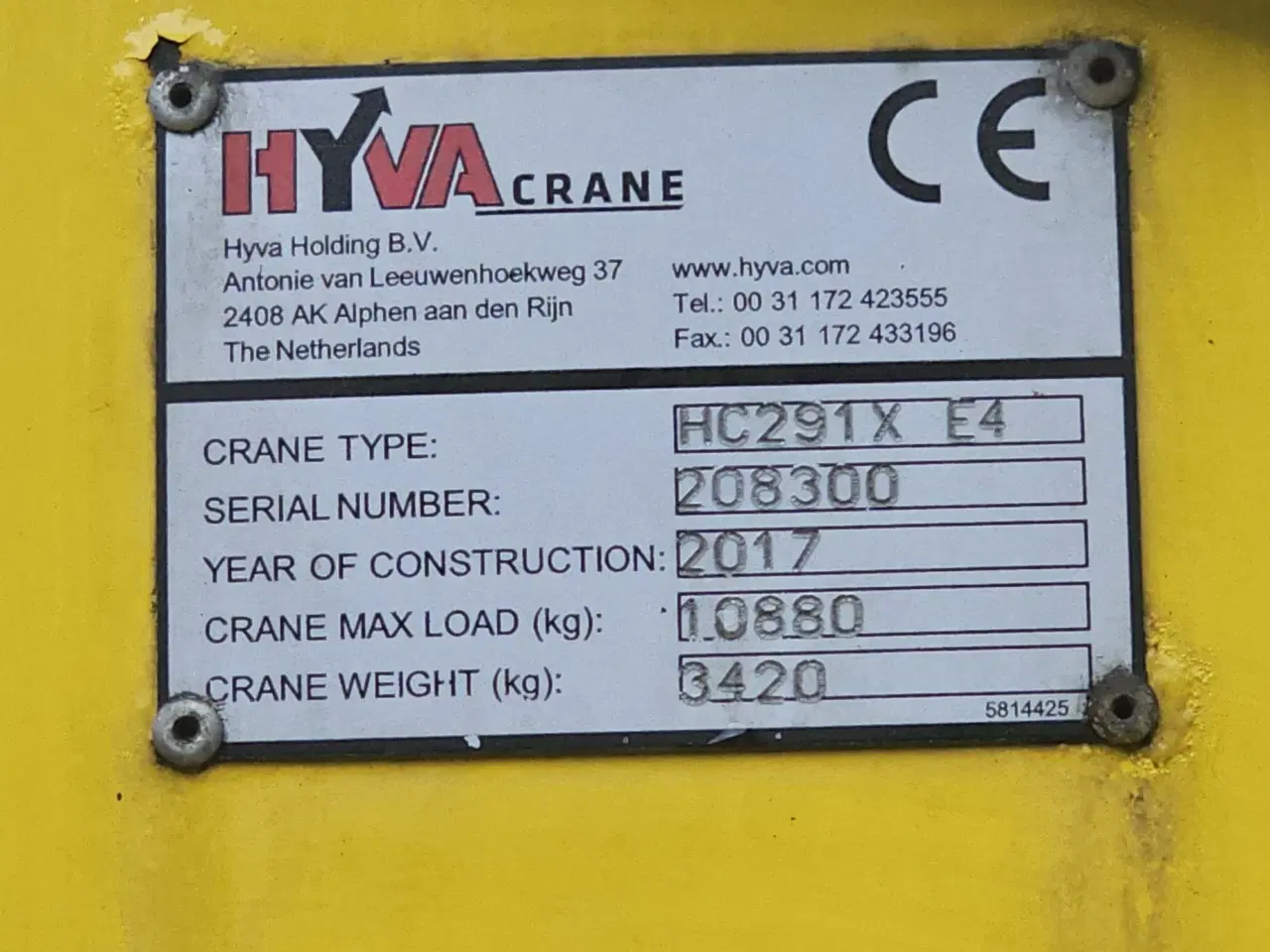 Billede 5 - Hyva HC291X E4, Kran