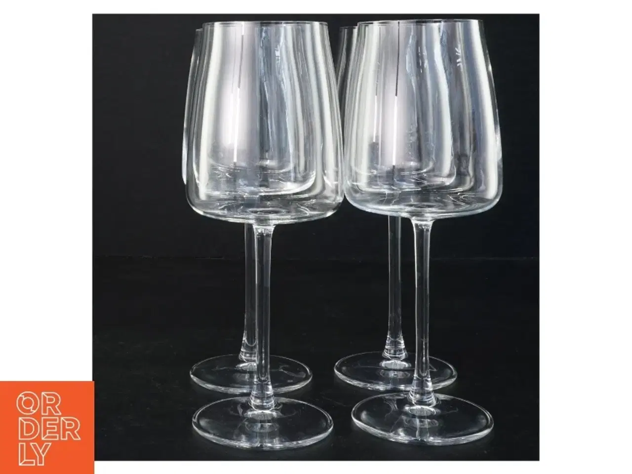 Billede 1 - Hvidvinsglas (4 stk) fra Lyngby glas (str. 21,5 x ø 6,5 cm)