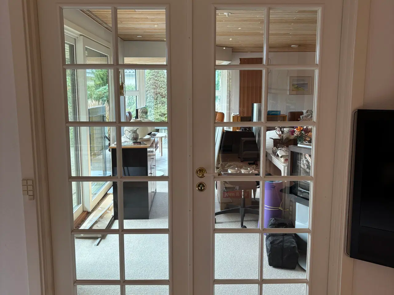 Billede 1 - Flot hvod Fransk dør