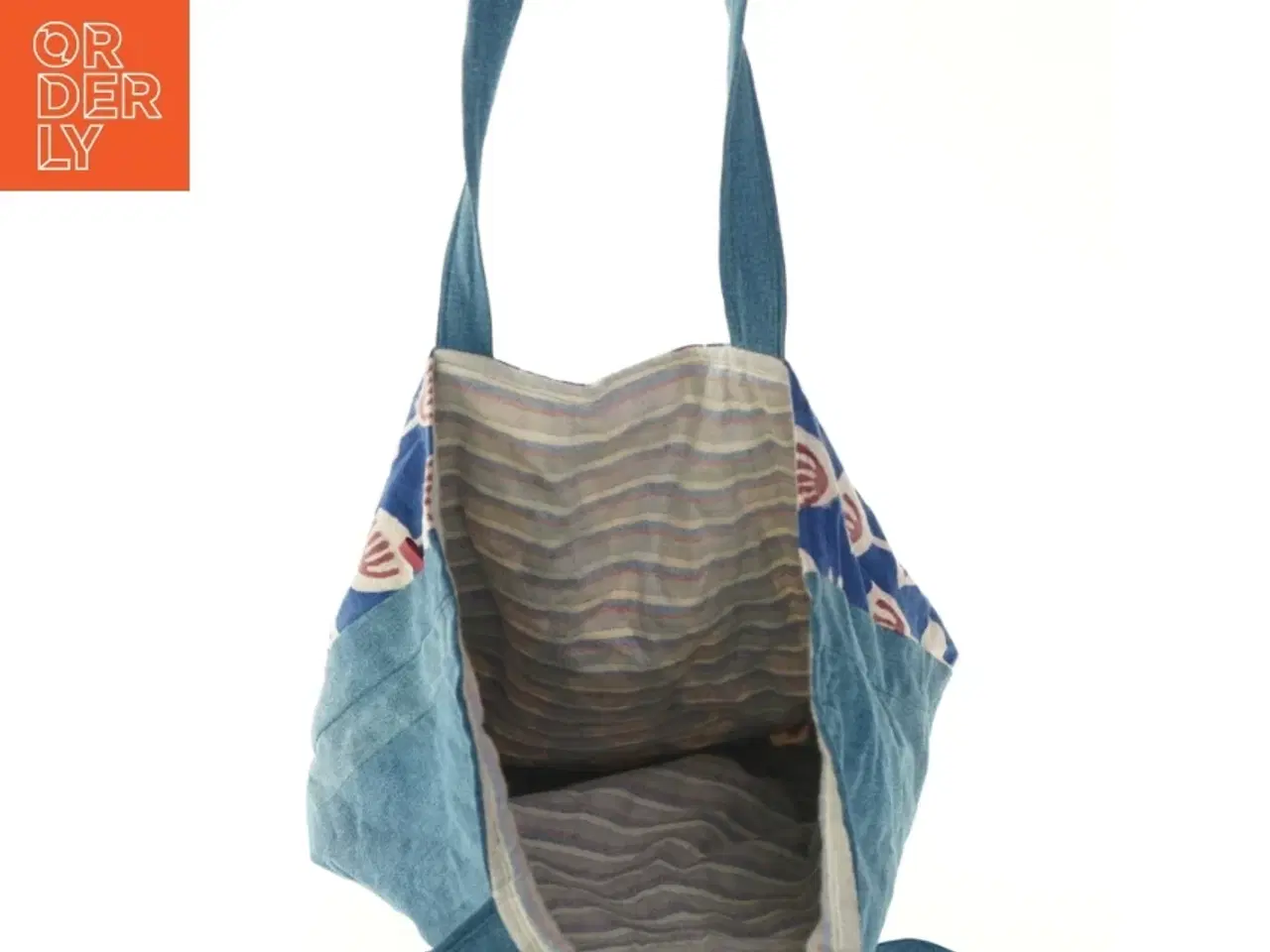 Billede 4 - Stoftaske med blomsterprint (str. 45x45 cm)