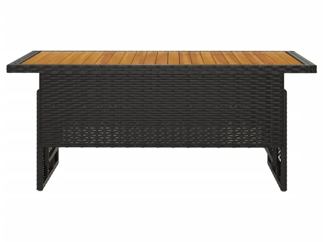 Billede 3 - Havebord 100x50x43/63 cm massivt akacietræ og polyrattan