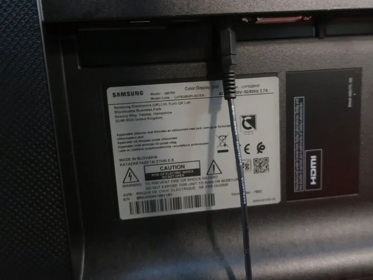 Billede 3 - Defekt 75" LED-skærm, SAMSUNG QB75H