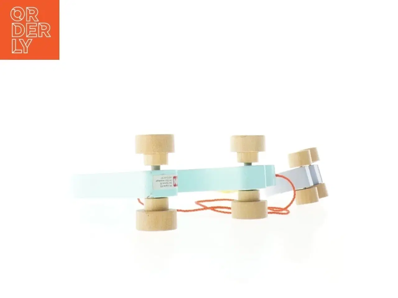 Billede 6 - Trælegetøjselefant på hjul med figurer (str. Blå 24 x 18 x 9 cm)