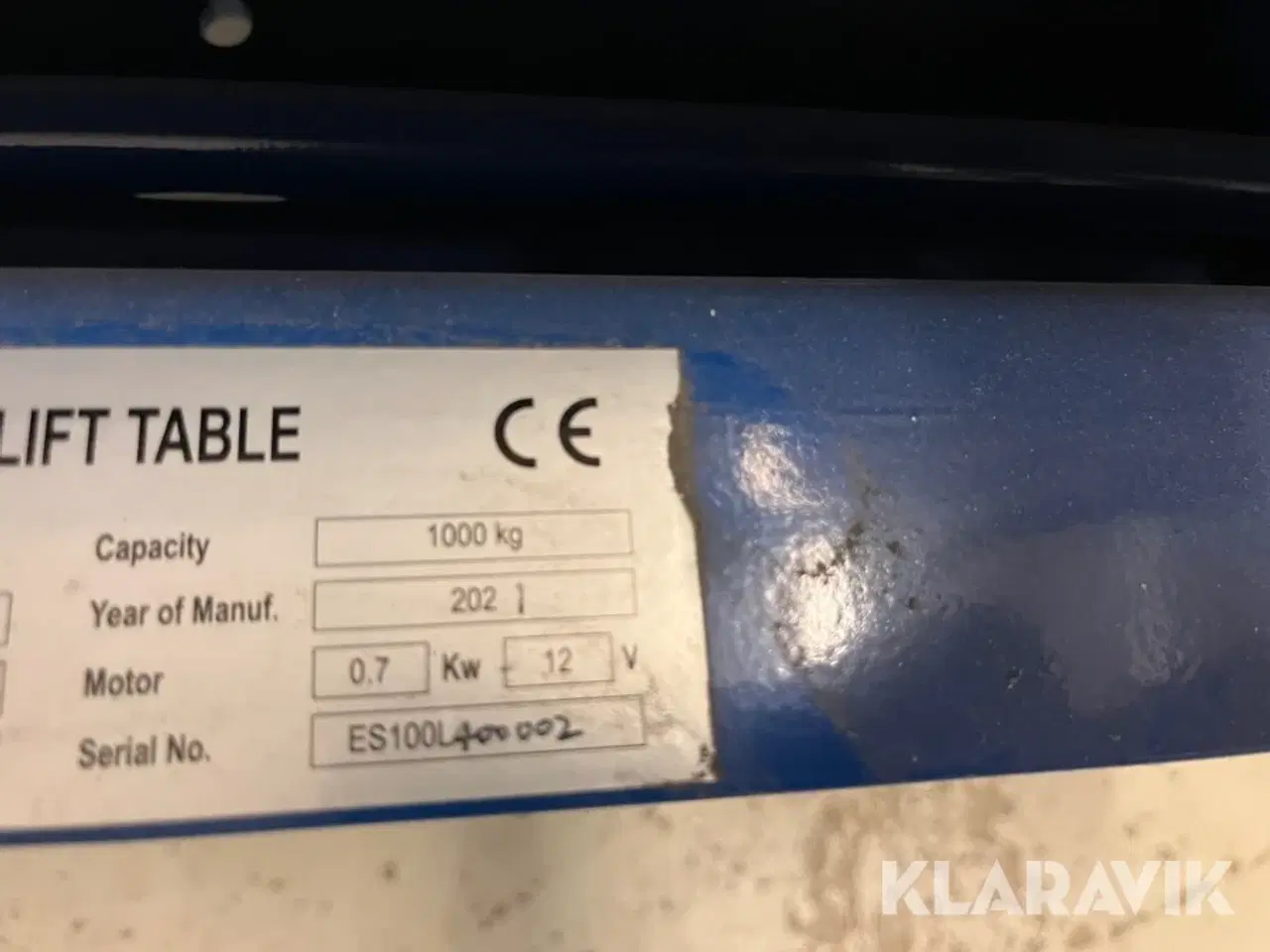 Billede 6 - Løftebord AJ 31033 1000kg