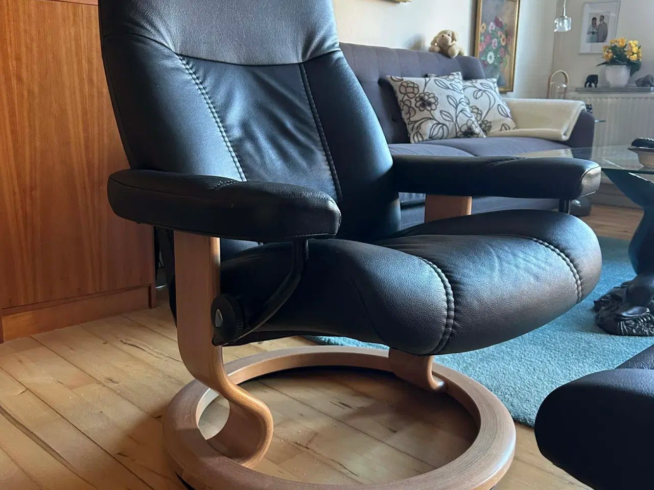 Billede 1 - Lænestol med skammel