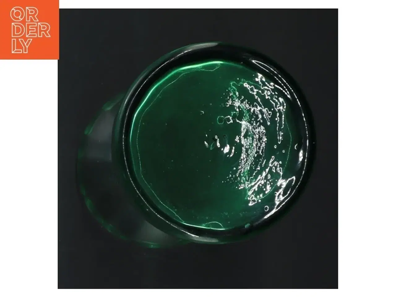 Billede 3 - Grøn glasvase (str. H 18 cm, ø 8 cm)