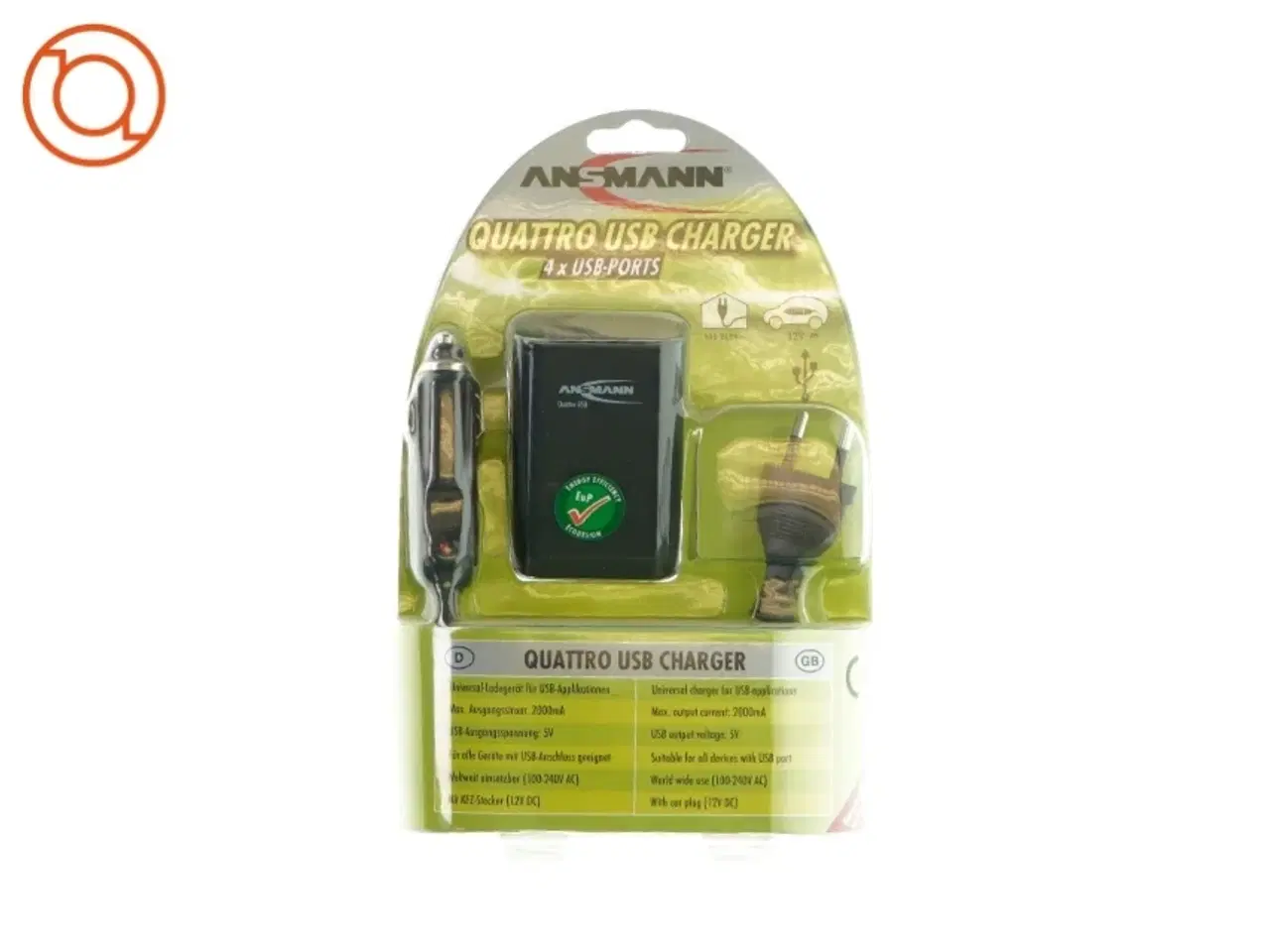 Billede 1 - Usb lader til bilen fra Ansmann