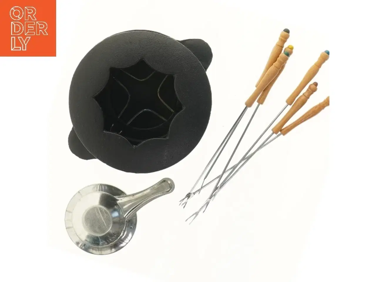 Billede 2 - Fondue sæt med gryde og gafler fra Fondue (str. Ø 15 cm)