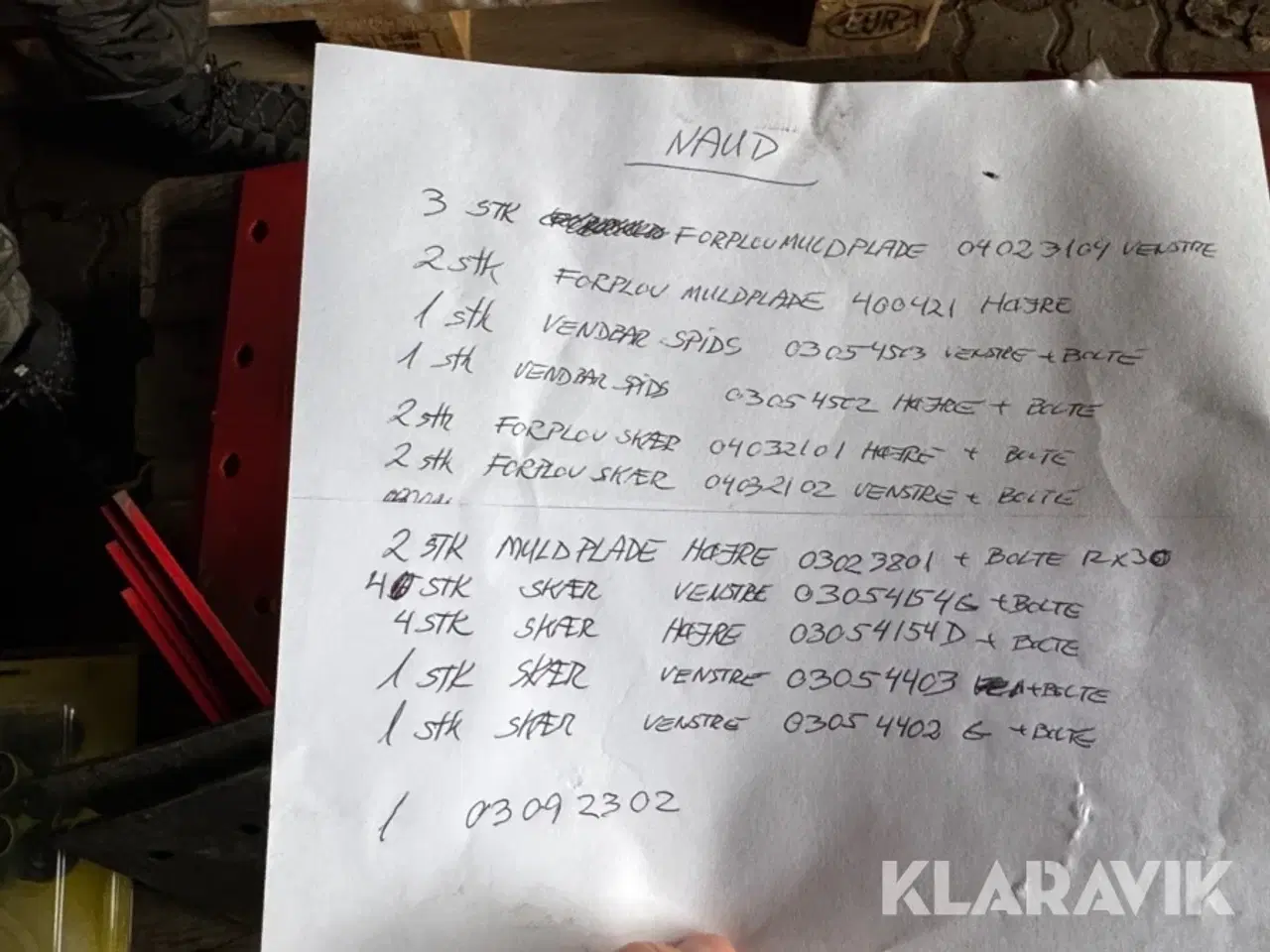 Billede 11 - Sliddele til plov Naud