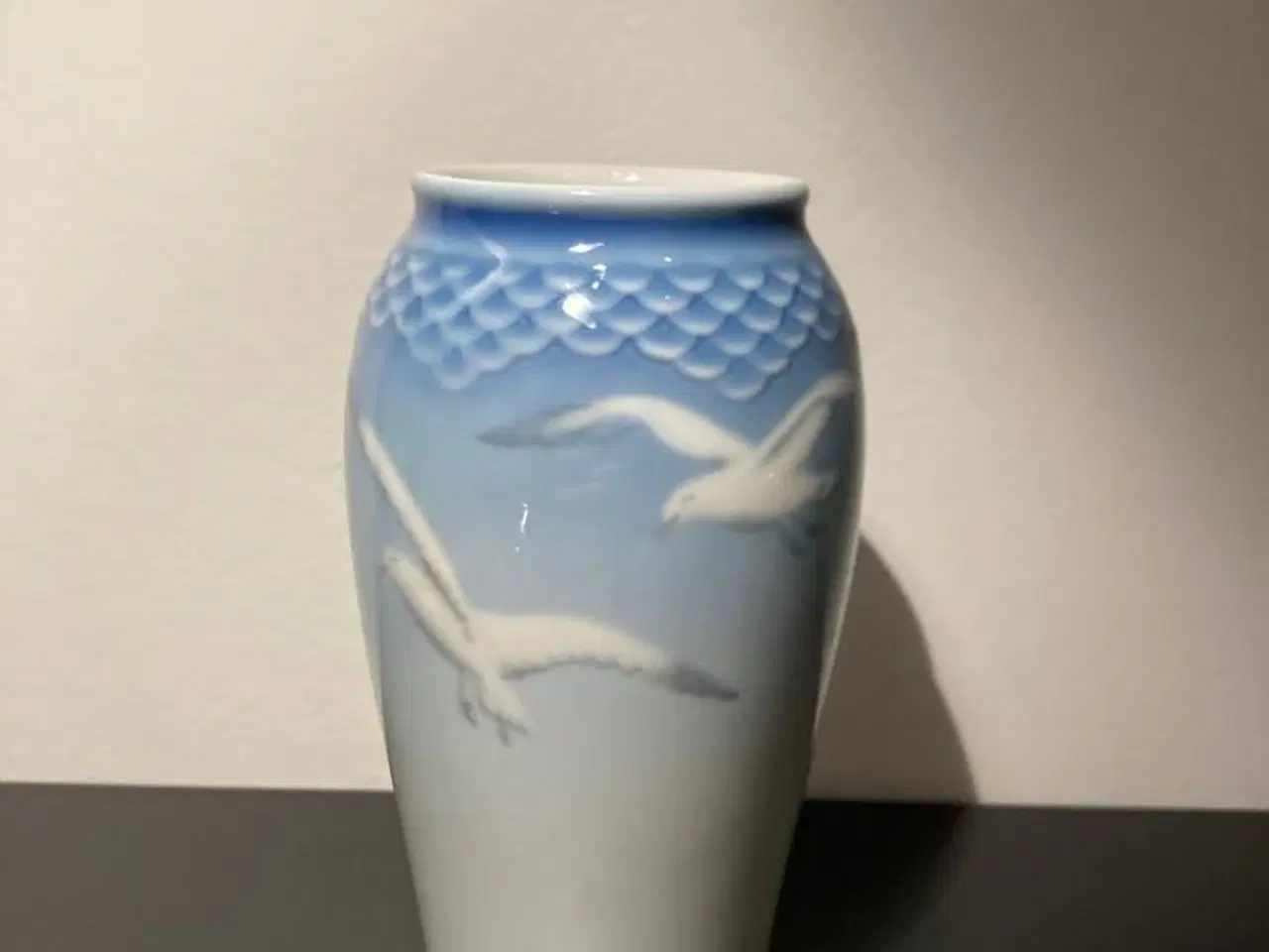 Billede 1 - Vase: B&G Mågestel uden guldkant 201 (678) - 14 cm