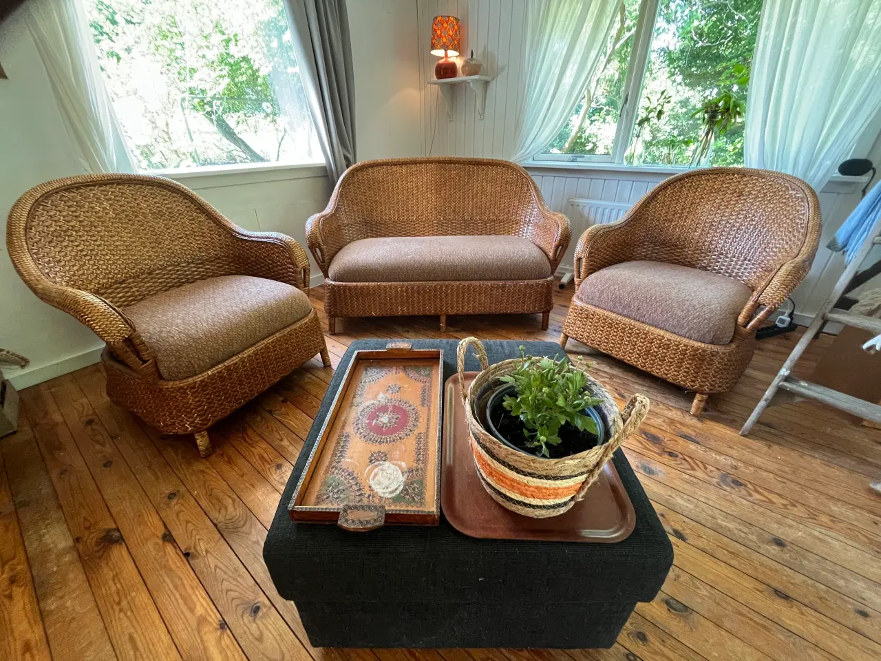 Billede 9 - Sofa + 2 stole i ægte orientalsk træflet (rattan)