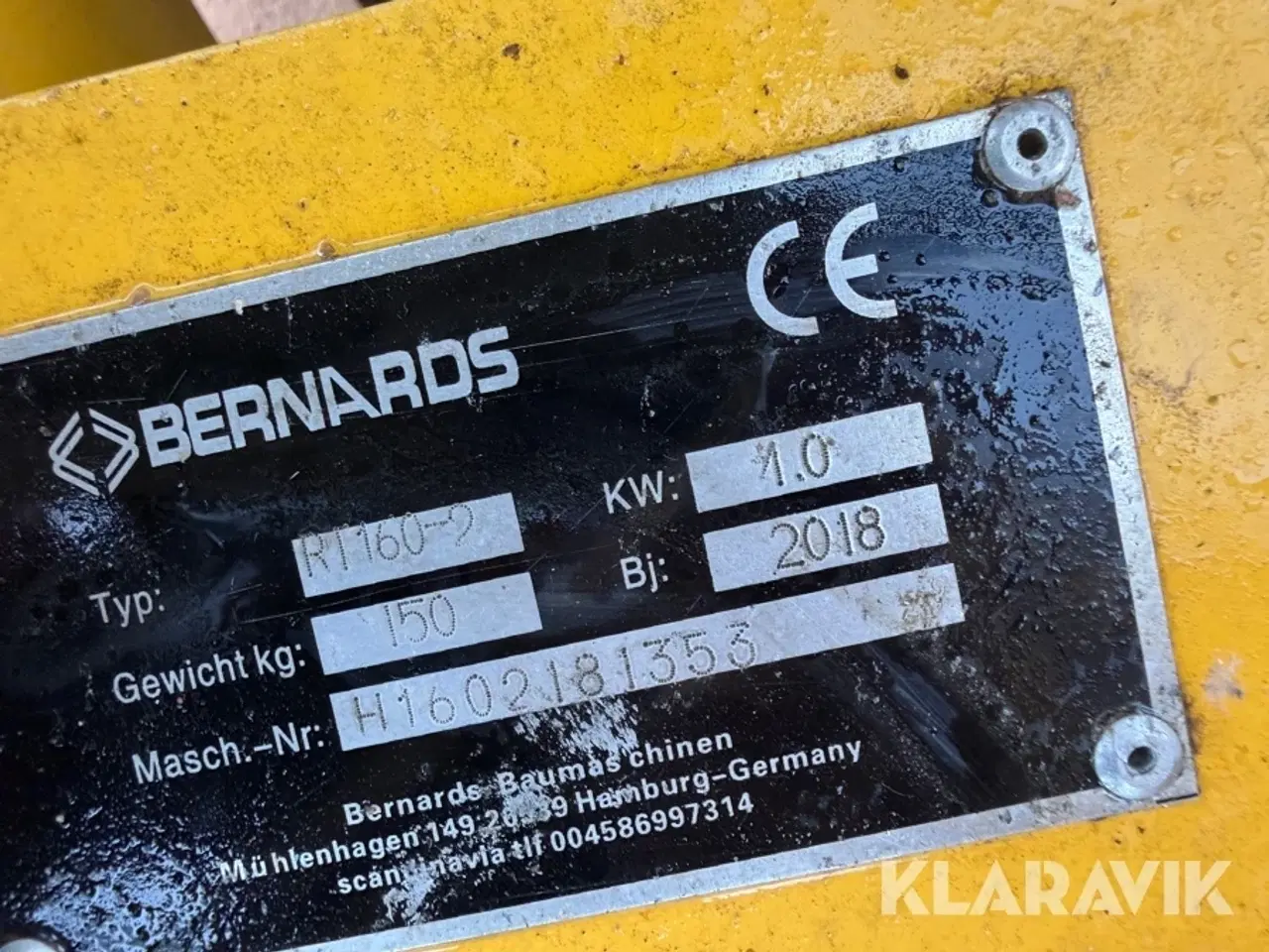 Billede 5 - Pladevibrator Bernards RT160-2