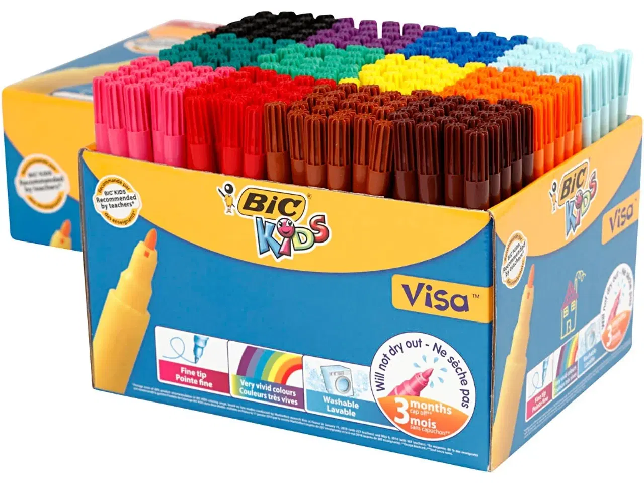 Billede 1 - BIC Visa Fin Tusch - 12 Assorterede Farver, 1,6 mm