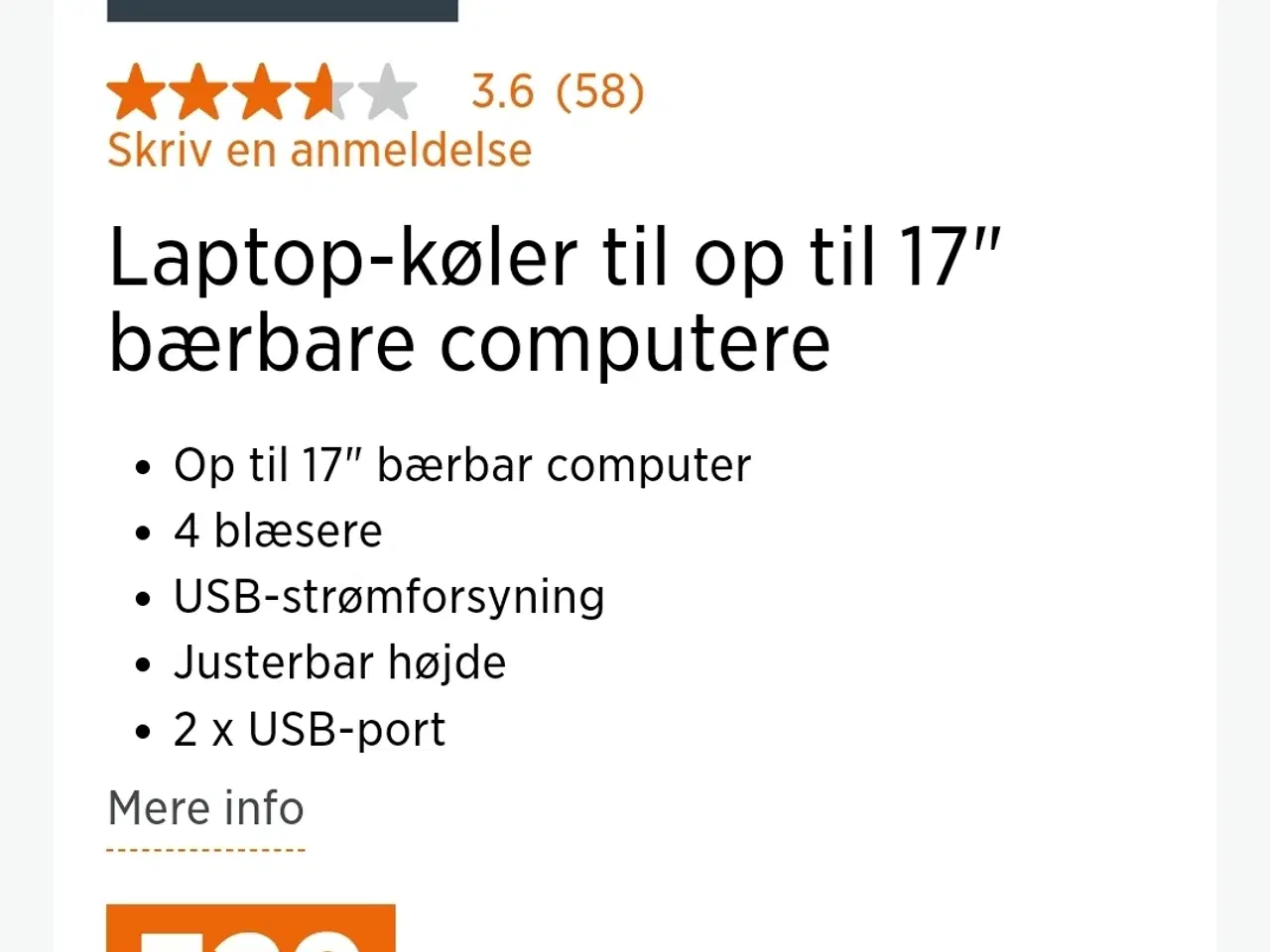 Billede 4 - Laptop køler