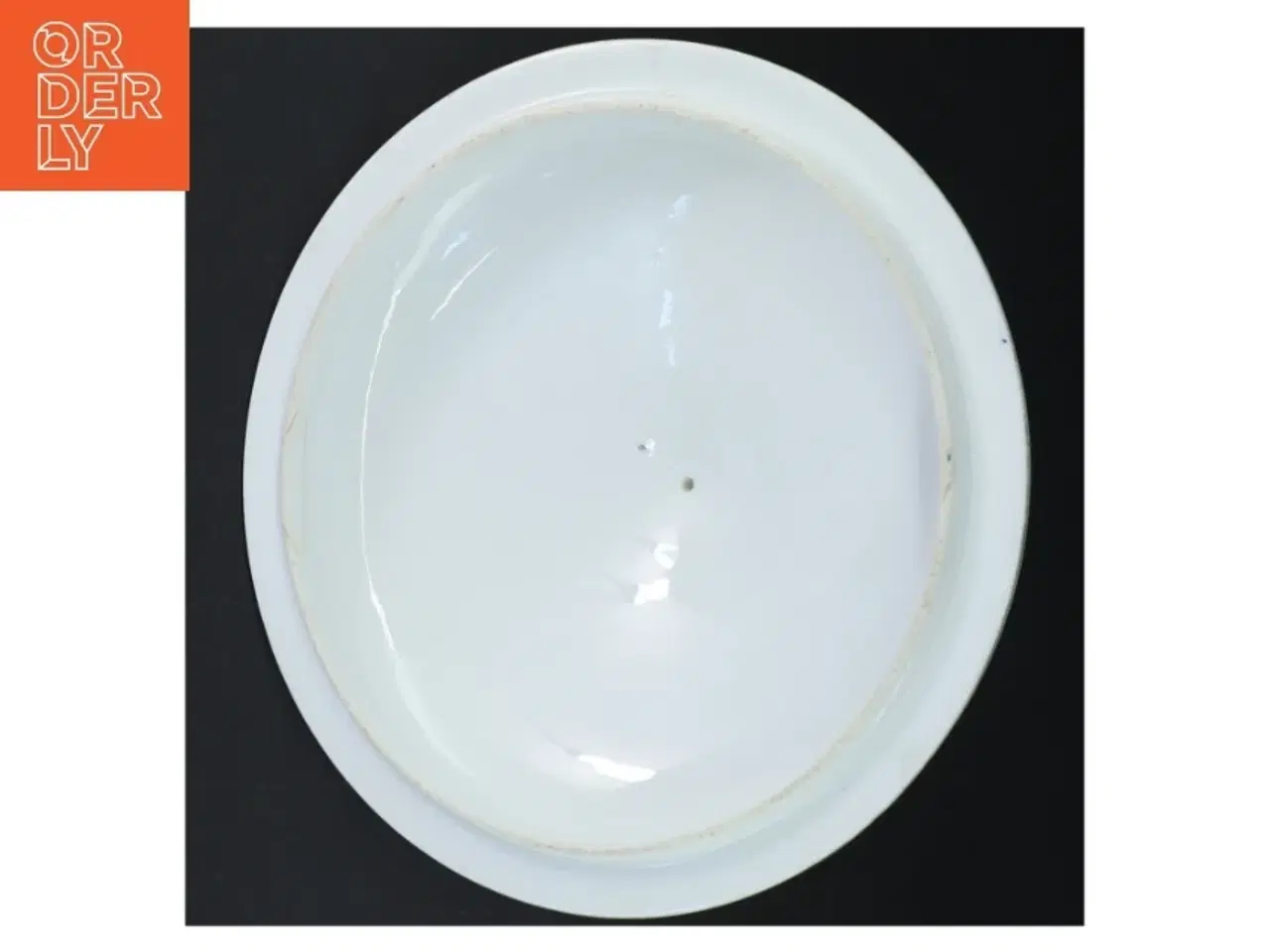 Billede 4 - Porcelænslåg med blomstermotiv (str. Ø 28 cm)