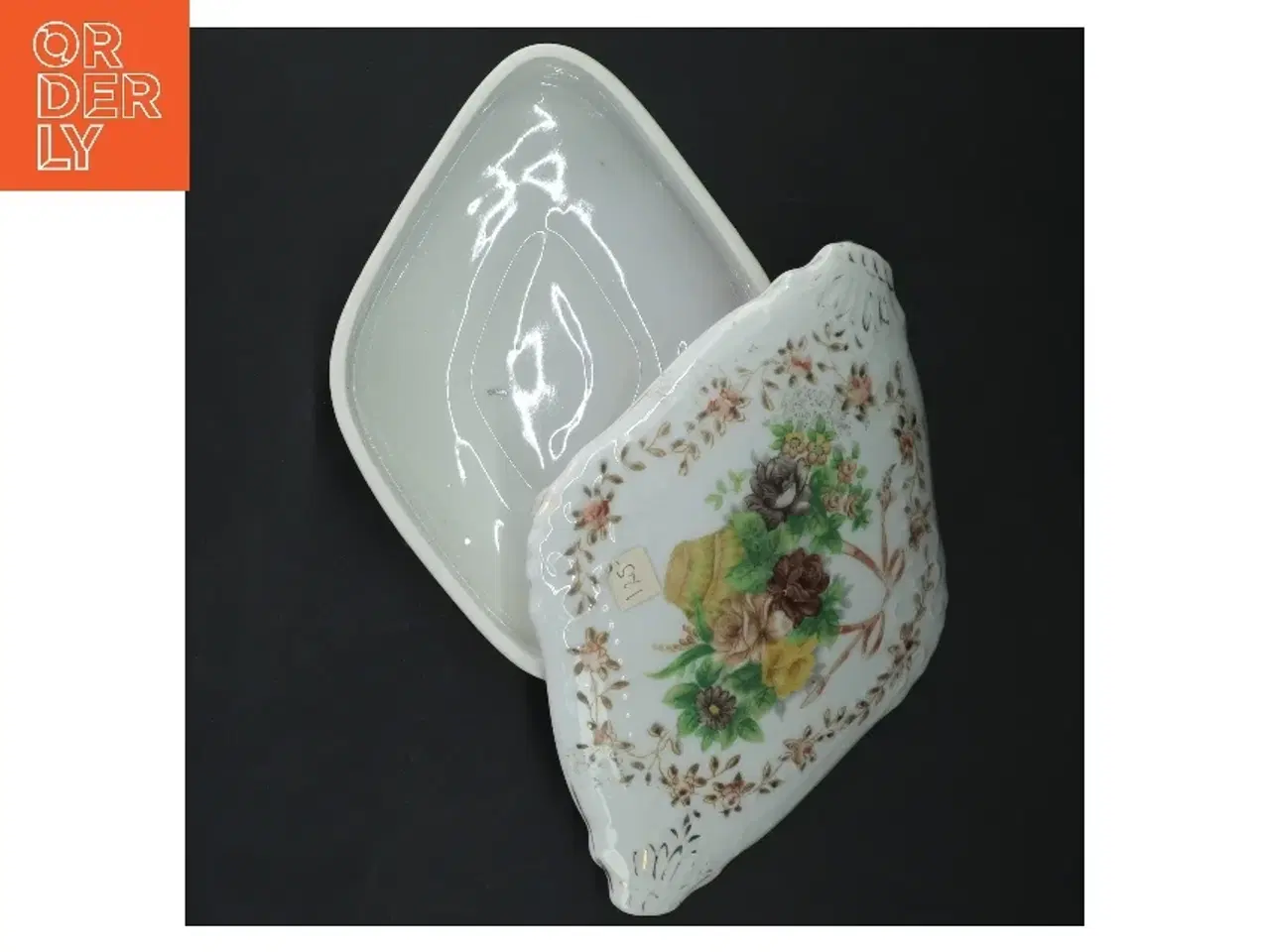 Billede 5 - Smukt Gammelt porcelænskrin  med låg fra Bristol Garden (str. 5x17x12 cm)