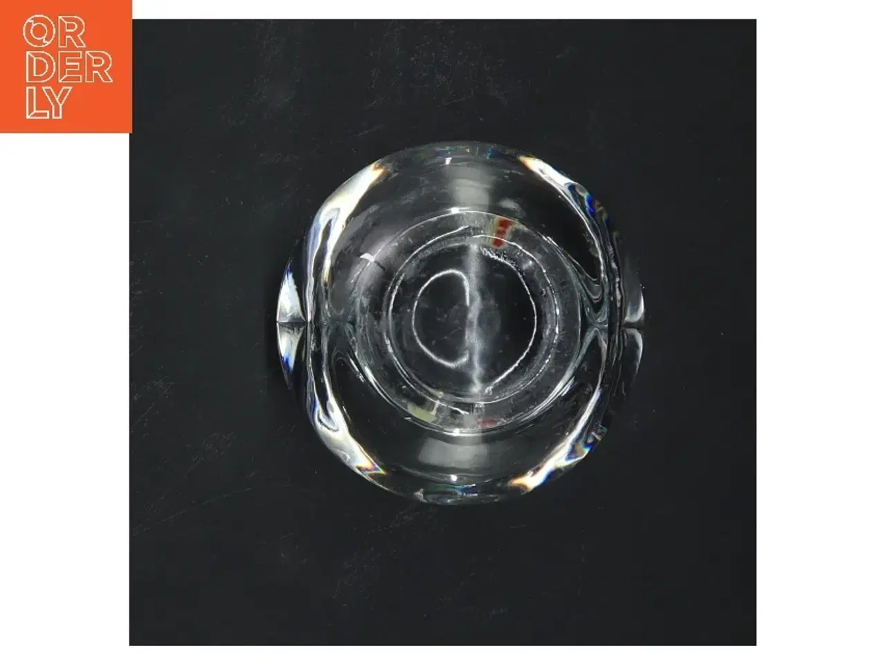 Billede 2 - Glas dekorativ lysestage fra holmegaard(str. Ø 8,5 cm)