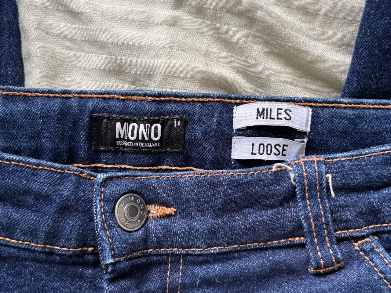 Billede 4 - Denim bukser i navy blå