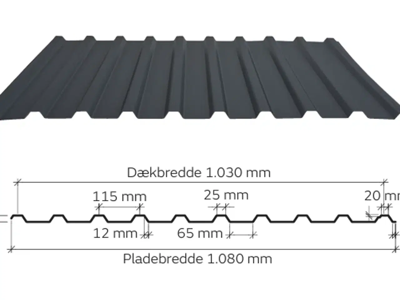 Billede 1 - Trapezplader DS-20-115 Lysgrå RAL 