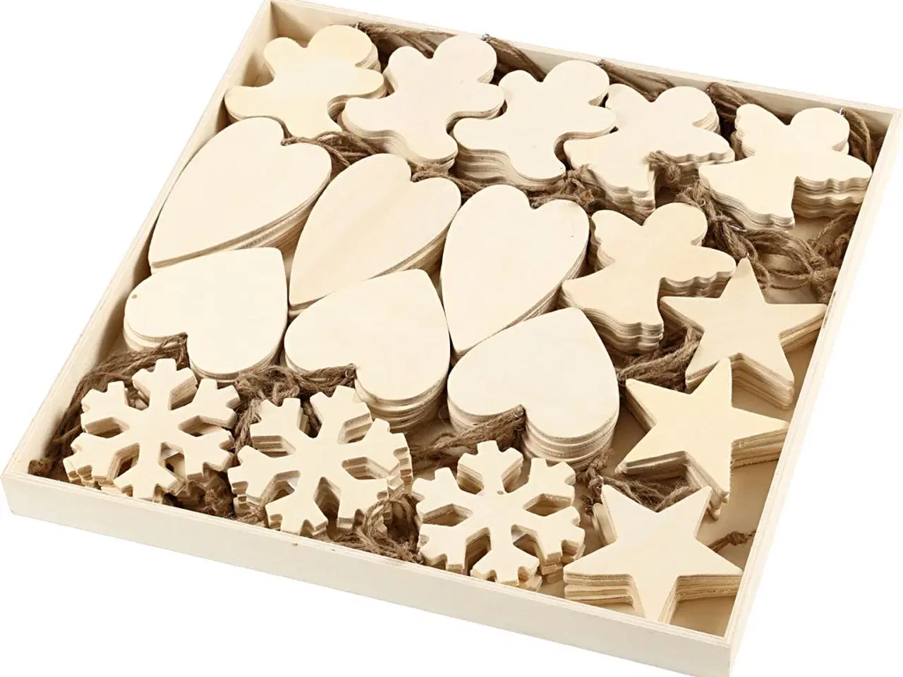 Billede 1 - Juleophæng, str. 9-11 cm, tykkelse 4 mm, 90 stk./ 1 pk.