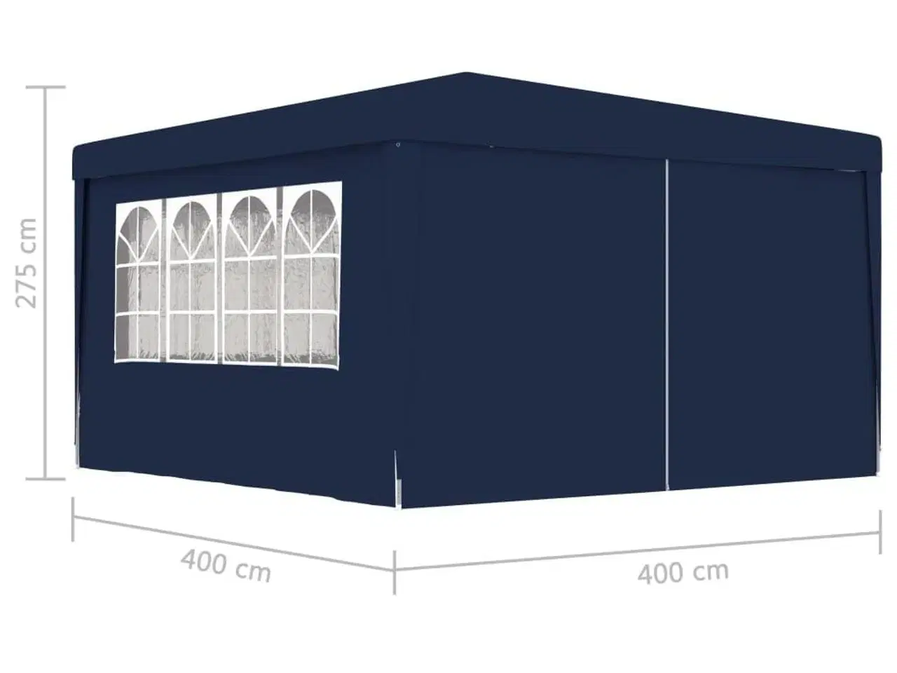 Billede 8 - Festtelt med sidevægge 4x4 m 90 g/m² blå