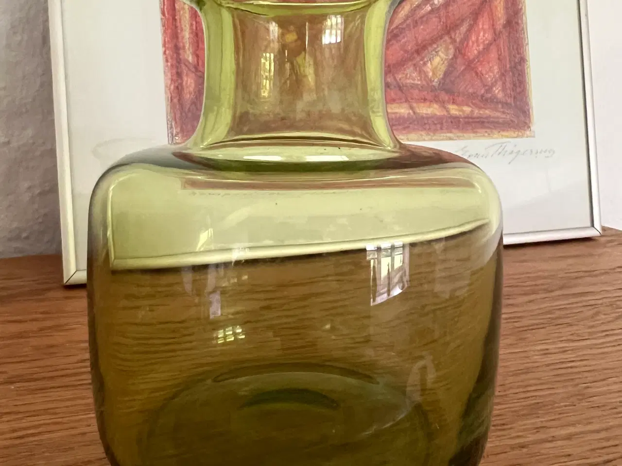 Billede 1 - Holmegaard Majgrøn vase