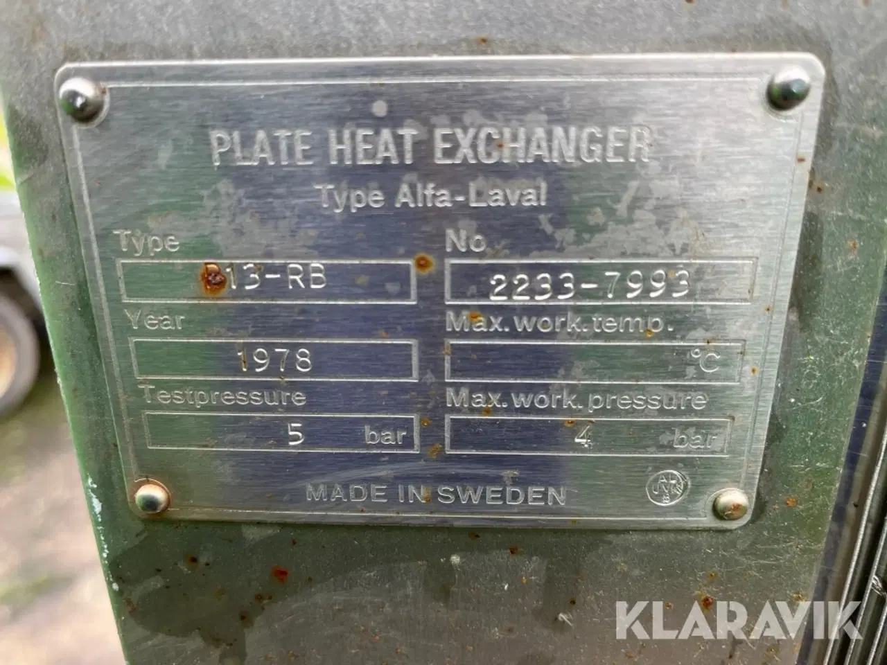 Billede 5 - Pladevarmeveksler Alfa Laval 13-RB