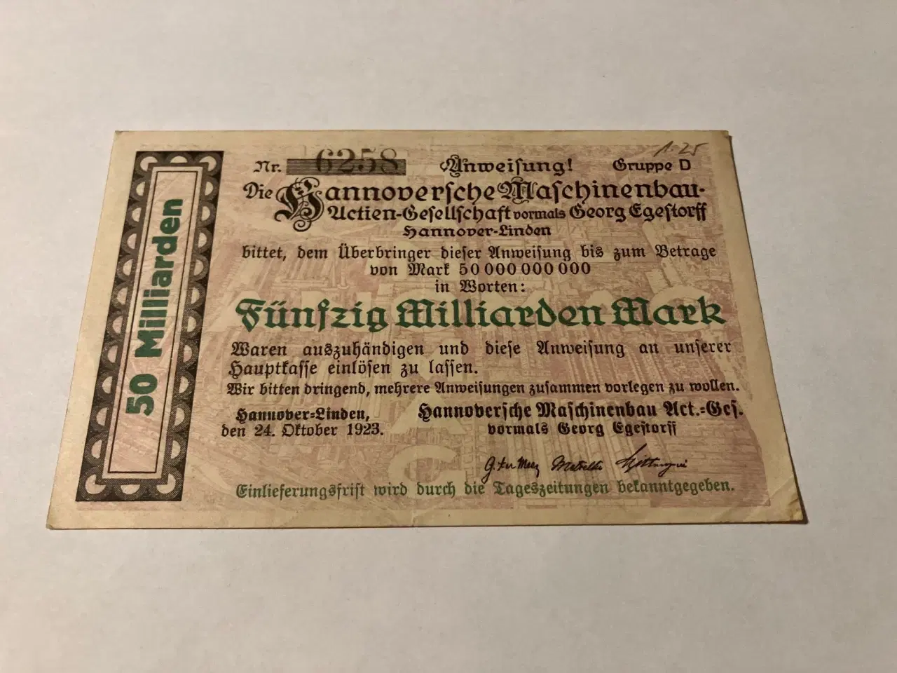 Billede 1 - 50 Milliarden 1923 Germany